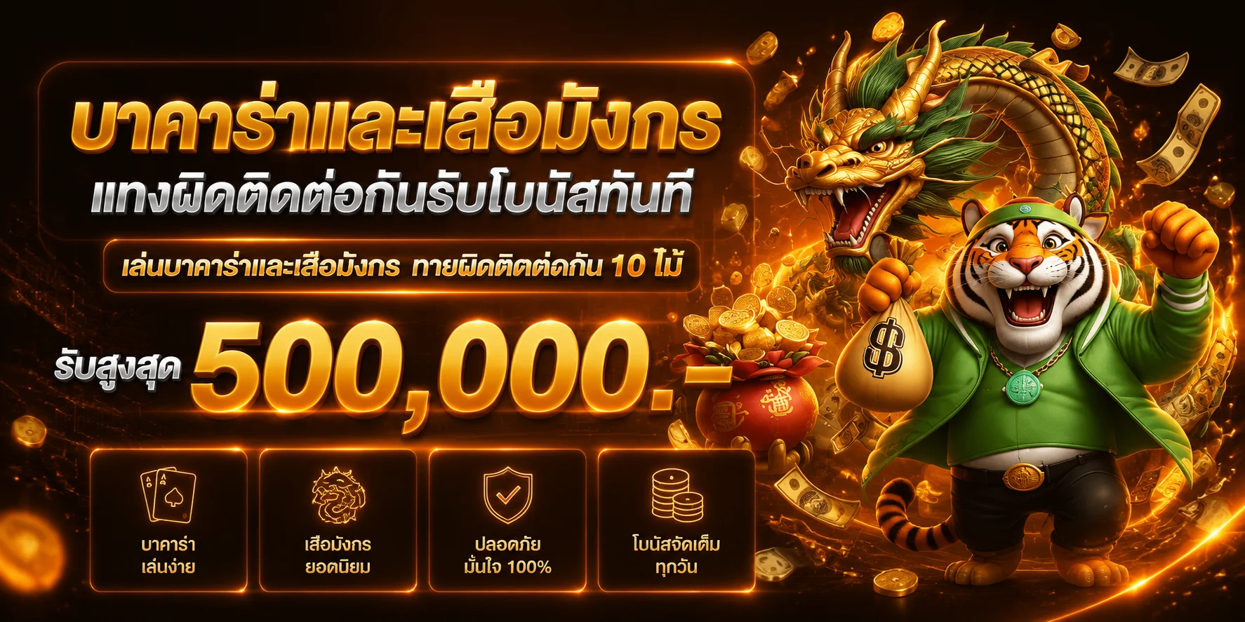 โปรโมชั่นเช็กอิน Overbet88 โทนแดงส้มพร้อมตัวละครเกม